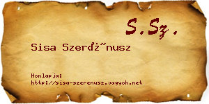 Sisa Szerénusz névjegykártya